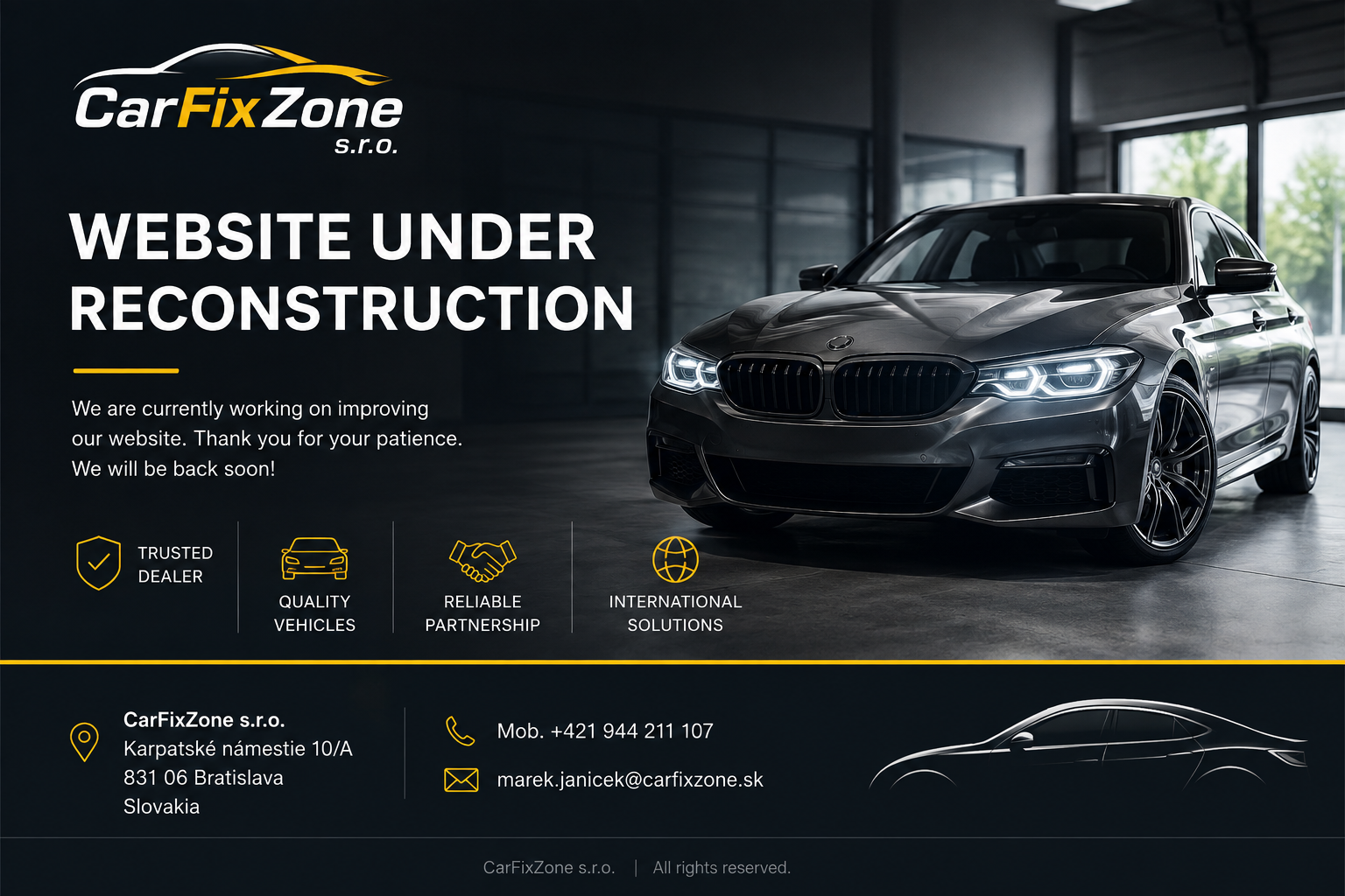 CarFixZone s.r.o. - Under Construction